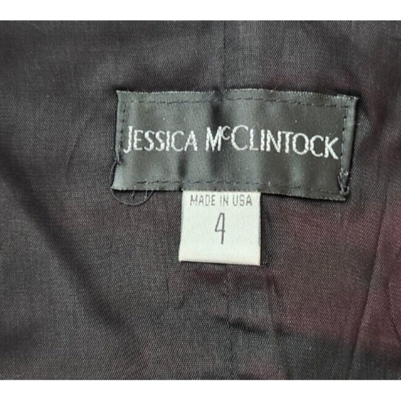 1990's Jessica McClintock Jessica McClintock Prom Or Cocktail Dress Size 4 - Picture 8 of 11